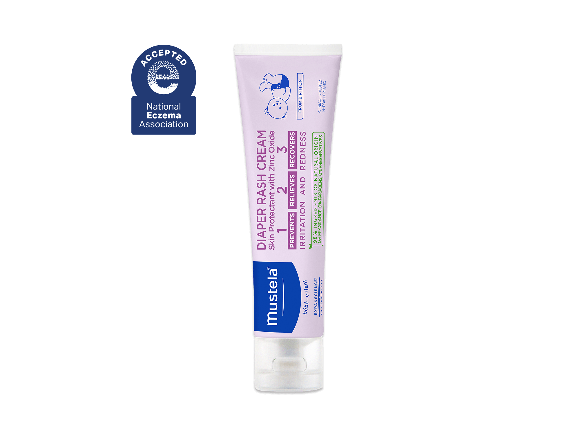 Mustela USA | Diaper Rash Cream 1 2 3 National Eczema Association Accepted