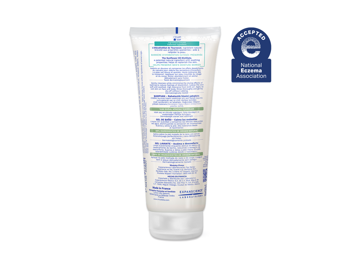 Mustela gentle deals cleansing gel ingredients