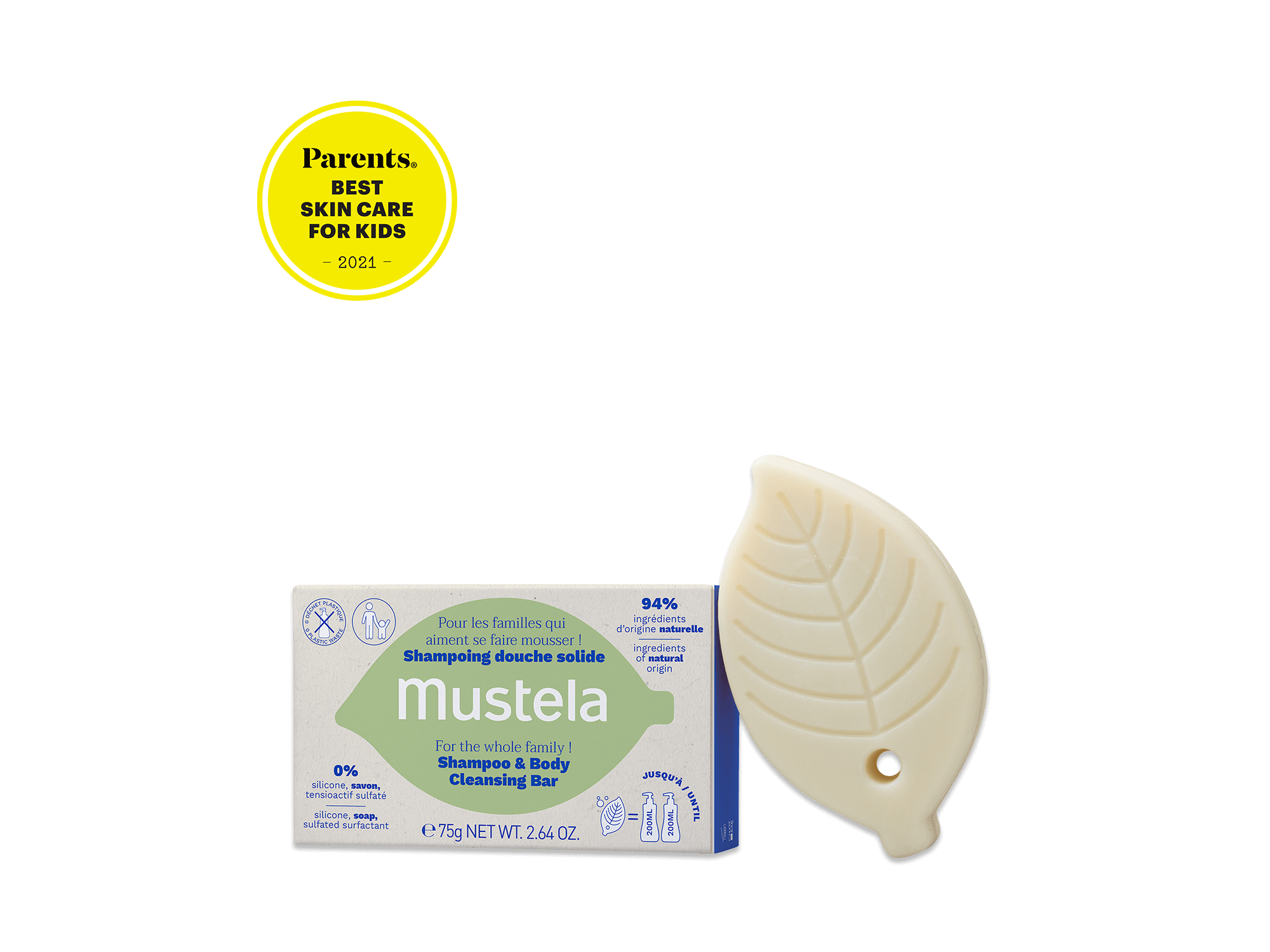 Mustela USA | Shampoo & Body Cleansing Bar Parents Award 2021