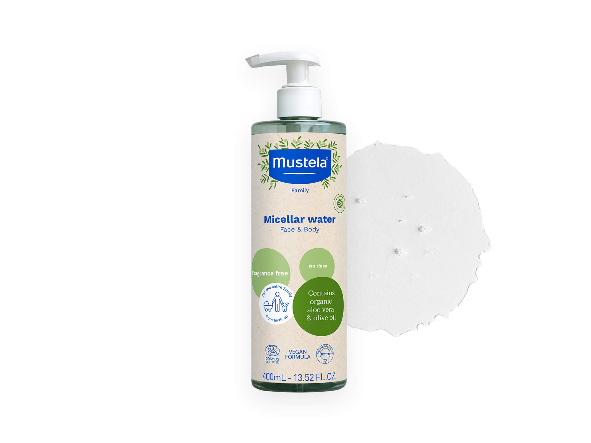Organic micellar water with olive oil and aloe - Mustela USA