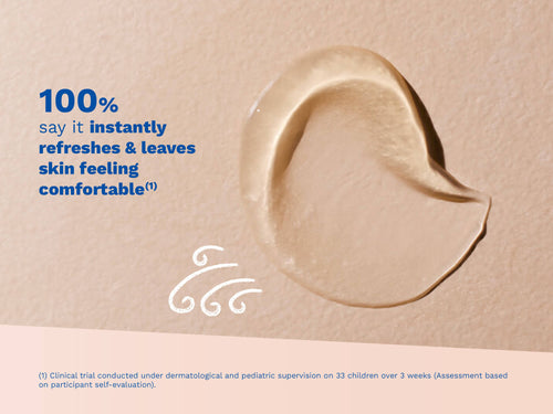 Mustela USA | Transparent gel texture on a beige surface. - Mustela USA - 2