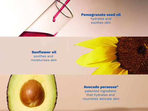 Mustela USA | Pomegranate, sunflower, and avocado visuals representing natural oils. - Mustela USA - 3