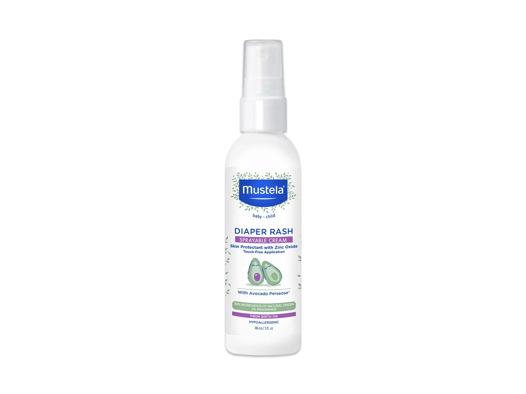 Diaper Rash Sprayable Cream (Fragrance-Free) Mustela USA