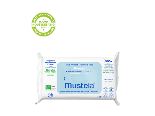 Mustela Organic Cotton Water Wipes 60 Wipes
