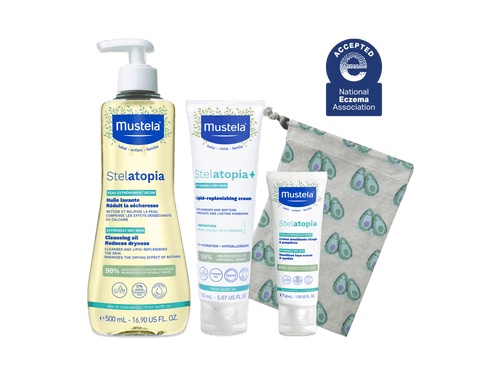  Mustela Bebe On-The-Go Travel Set - Baby Skin Care & Bath Time  Gift Set - Natural & Plant-Based - 3 Items Set - Packaging may vary : Baby