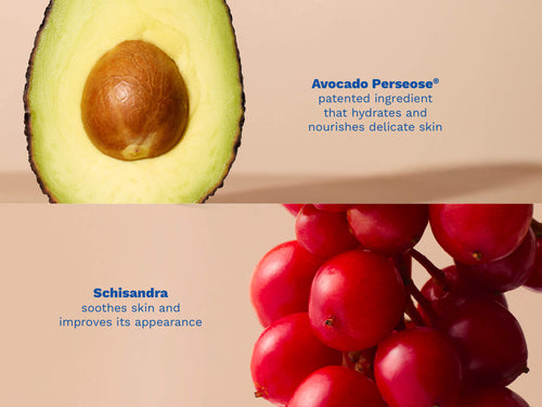 Avocado and schisandra berries illustrating key natural ingredients. - Mustela USA - 4