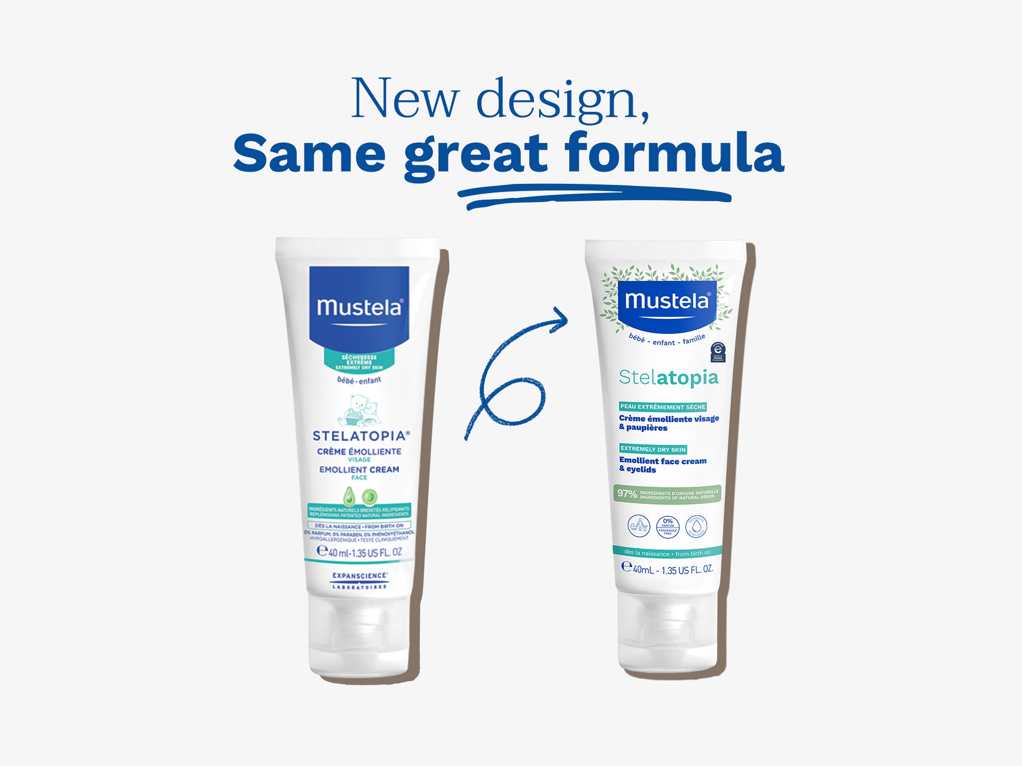 Mustela Stelatopia Crème Émolliente Visage 40ml