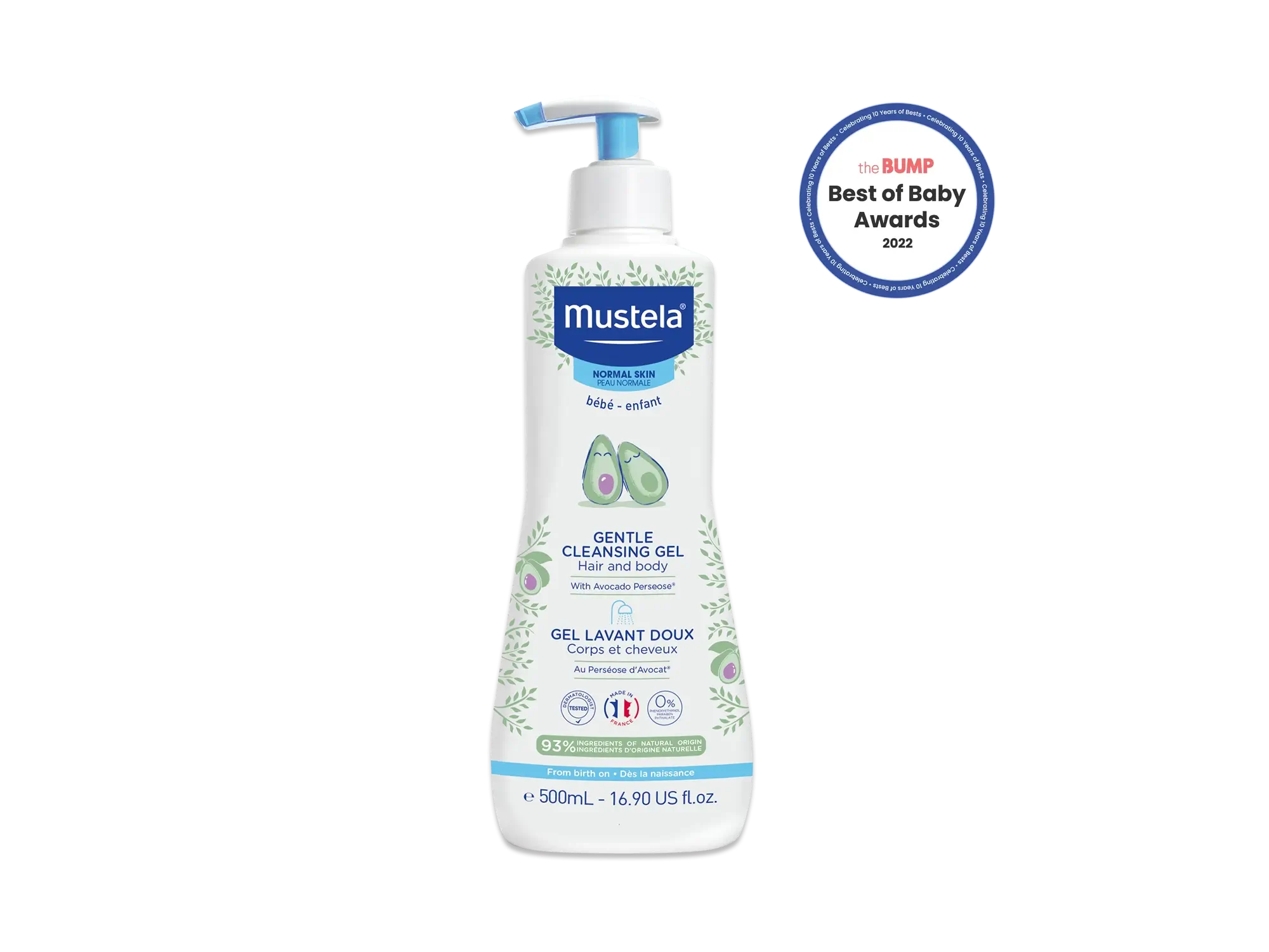 Mustela Gel Lavant Doux Corps et Cheveux 500ml