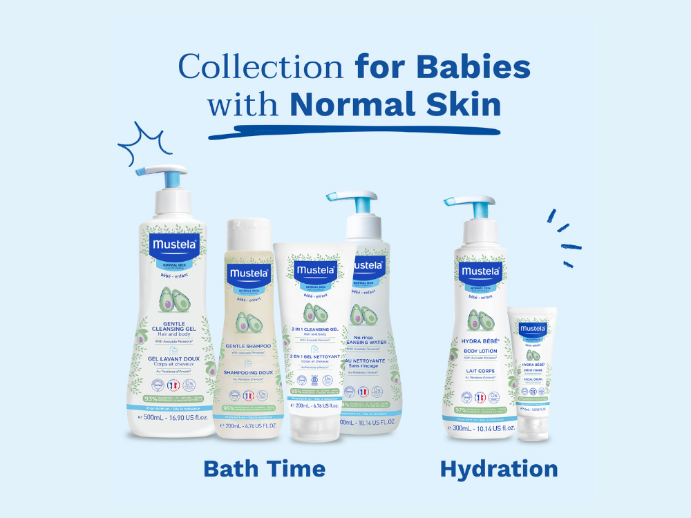 Mustela Hydra Bebe Body Lotion, with Avocado Perseose, Normal Skin - 300 ml