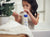 Image of little girl pumping Nourishing Cleansing Gel with Cold Cream into her hand